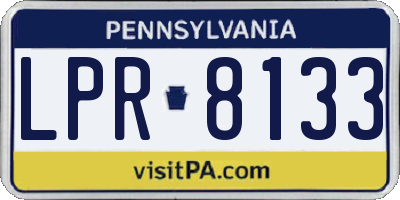 PA license plate LPR8133