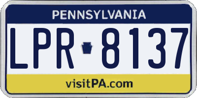 PA license plate LPR8137
