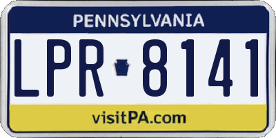 PA license plate LPR8141