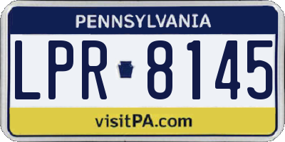 PA license plate LPR8145