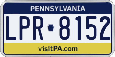 PA license plate LPR8152