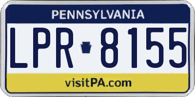 PA license plate LPR8155