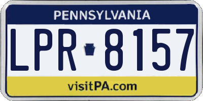 PA license plate LPR8157