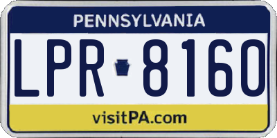 PA license plate LPR8160