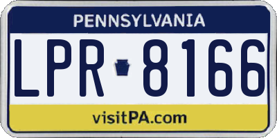 PA license plate LPR8166