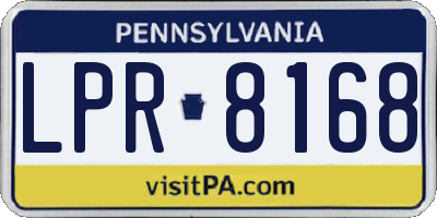 PA license plate LPR8168