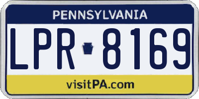 PA license plate LPR8169