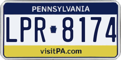 PA license plate LPR8174