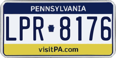 PA license plate LPR8176