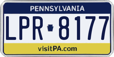 PA license plate LPR8177
