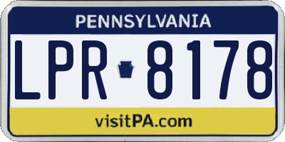 PA license plate LPR8178