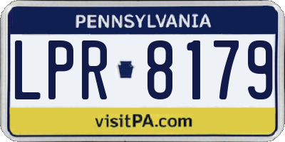 PA license plate LPR8179