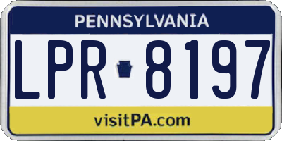 PA license plate LPR8197