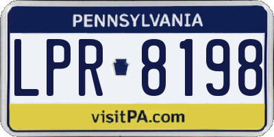 PA license plate LPR8198