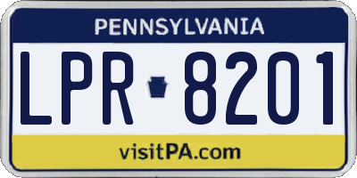 PA license plate LPR8201