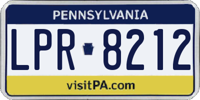 PA license plate LPR8212