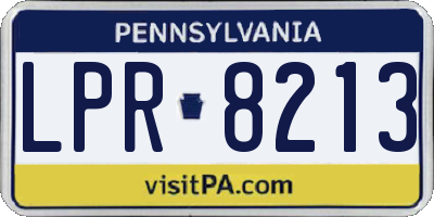 PA license plate LPR8213