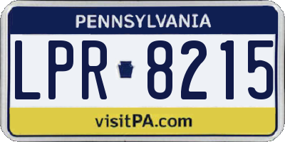 PA license plate LPR8215
