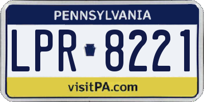 PA license plate LPR8221