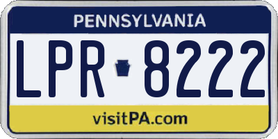 PA license plate LPR8222