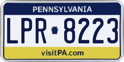 PA license plate LPR8223