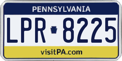 PA license plate LPR8225