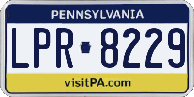 PA license plate LPR8229