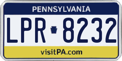 PA license plate LPR8232