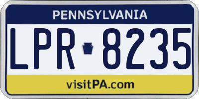 PA license plate LPR8235