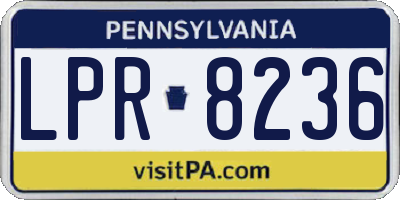 PA license plate LPR8236