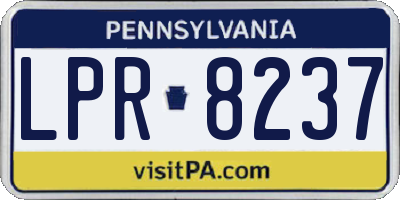PA license plate LPR8237