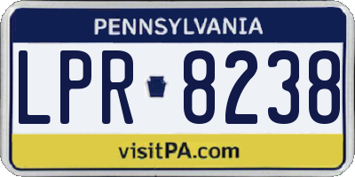 PA license plate LPR8238