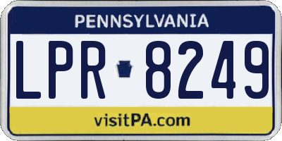 PA license plate LPR8249