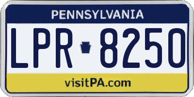 PA license plate LPR8250