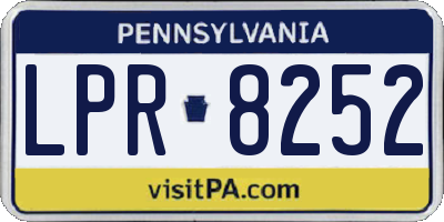 PA license plate LPR8252