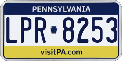 PA license plate LPR8253