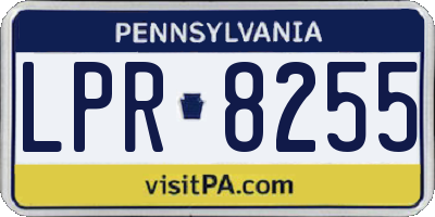 PA license plate LPR8255