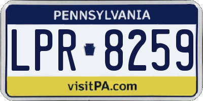 PA license plate LPR8259
