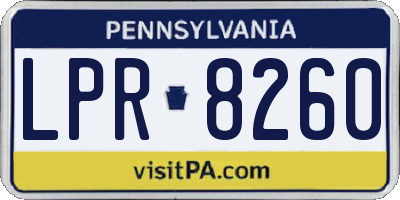 PA license plate LPR8260