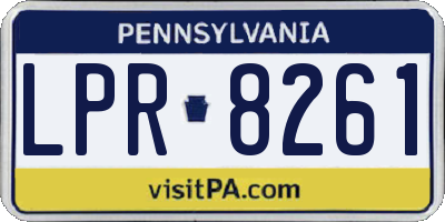 PA license plate LPR8261