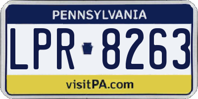 PA license plate LPR8263