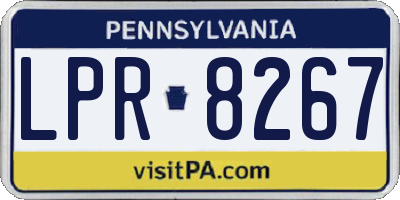 PA license plate LPR8267