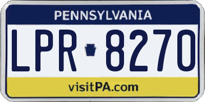 PA license plate LPR8270