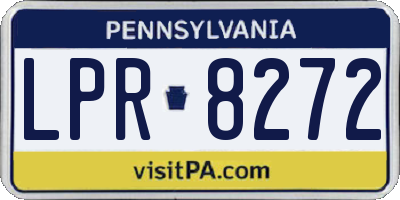 PA license plate LPR8272