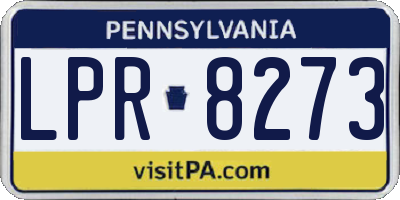 PA license plate LPR8273