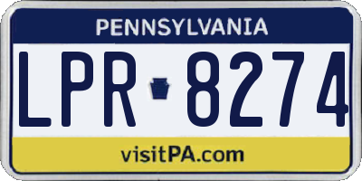 PA license plate LPR8274