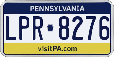 PA license plate LPR8276