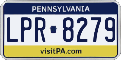 PA license plate LPR8279