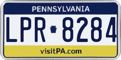 PA license plate LPR8284