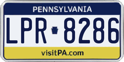 PA license plate LPR8286